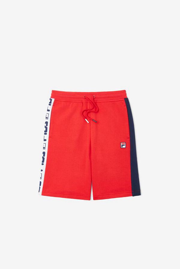 Fila Cotton Athletic Boy's Shorts - Red,NZ 749-46932